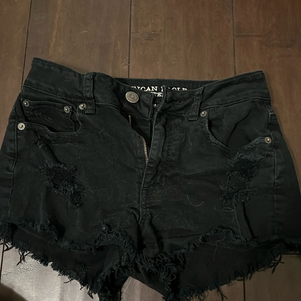 American Eagle Women Black Shorts